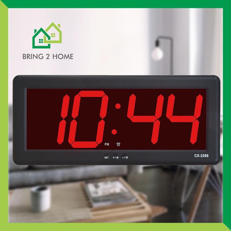 Jam Dinding LED Digital Clock Jam Meja Dekorasi Hiasan Dinding Rumah CX 2288 Merah