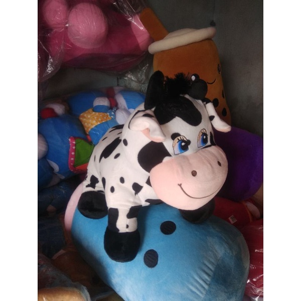 Boneka sapi MOO, boneka sapi Lucu, boneka sapi imut, ukuran sedang, bahan halus,lembut