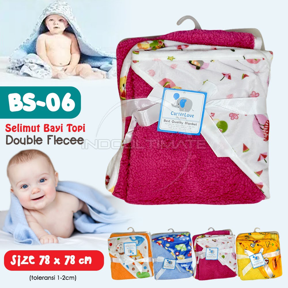 Selimut Hoodie Hoodie Blanket Alas Tidur Bayi Hoodie Selimut Bayi Tebal Baby Blanket Selimut BS-06