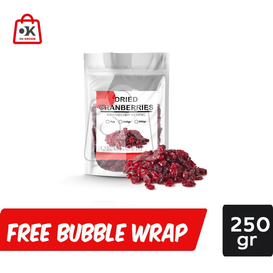 

Dried Cranberry Sweetened / Buah Cranberry Manis Kering (250 gr)