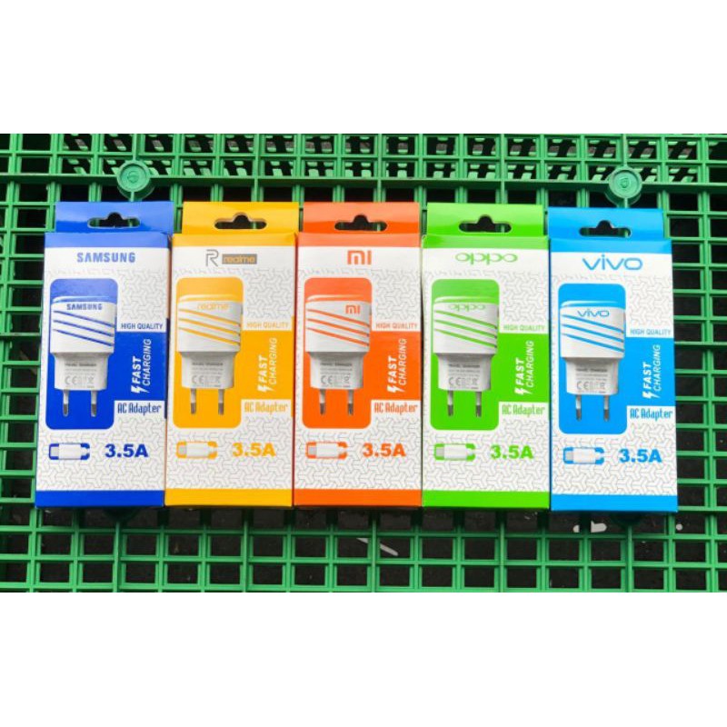 Charger Garis Led 3.5A 2Usb Output TC BRANDED GARIS LED Cas Hp Android Murah