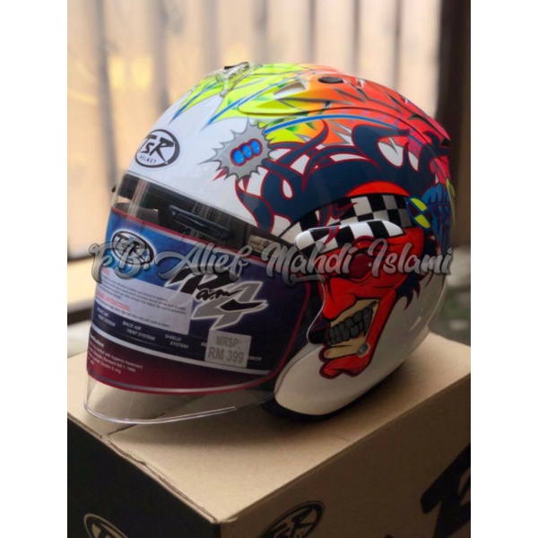 Helm TSR Ram4 Russel White (Glossy)