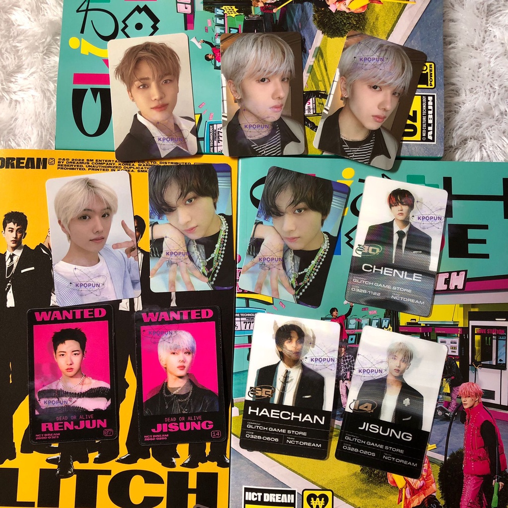 READY STOCK NCT DREAM GLITCH MODE PC HAECHAN GLITCH PC JAEMIN SCRATCH PC JISUNG SCARTCH LENTI RENJUN