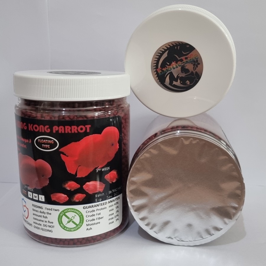 SUPER BLOOD RED KING KONG PARROT PAKAN PARROT &amp; LOUHAN 333GR