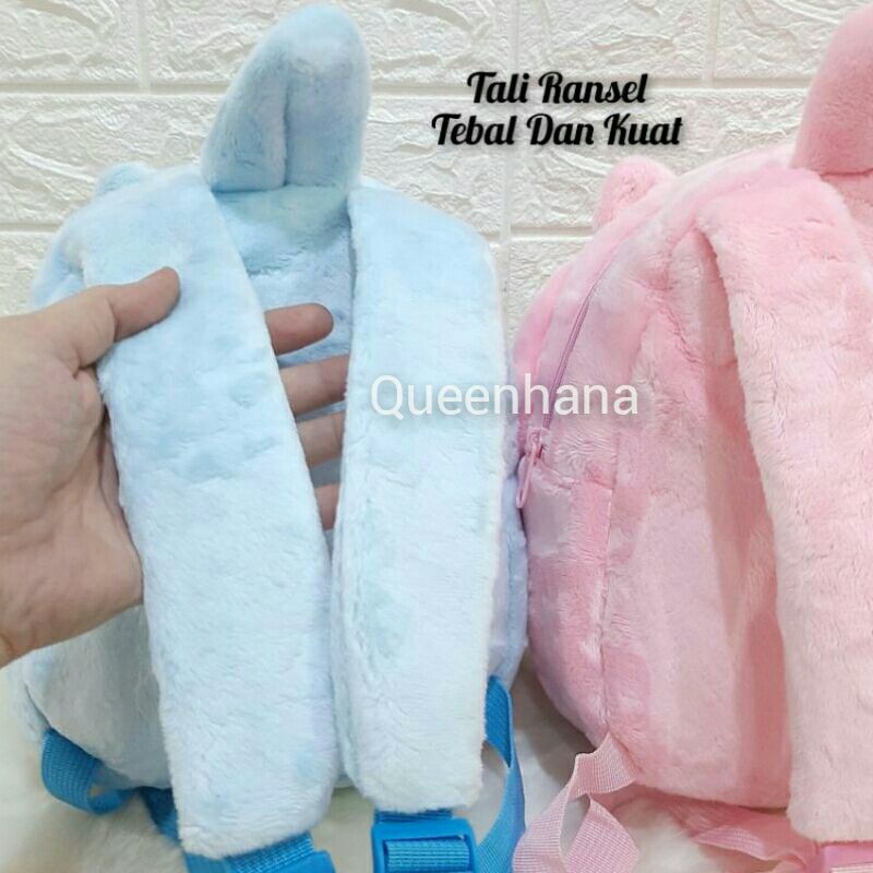 Tas Ransel Boneka Bulu Soft Karakter / Bagpack Kaki Tangan Bulu Soft Karakter