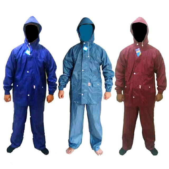 Jas hujan jaket celana nilon Monas n41