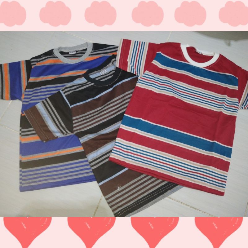 kaos salur anak laki laki murah 5-6th