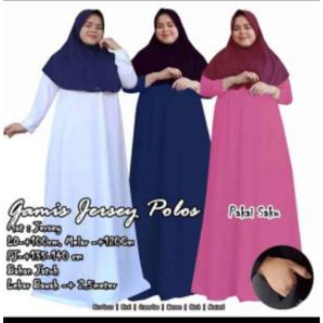 Gamis Jersey Jumbo LD 120 FIT TO XXL - XXXL