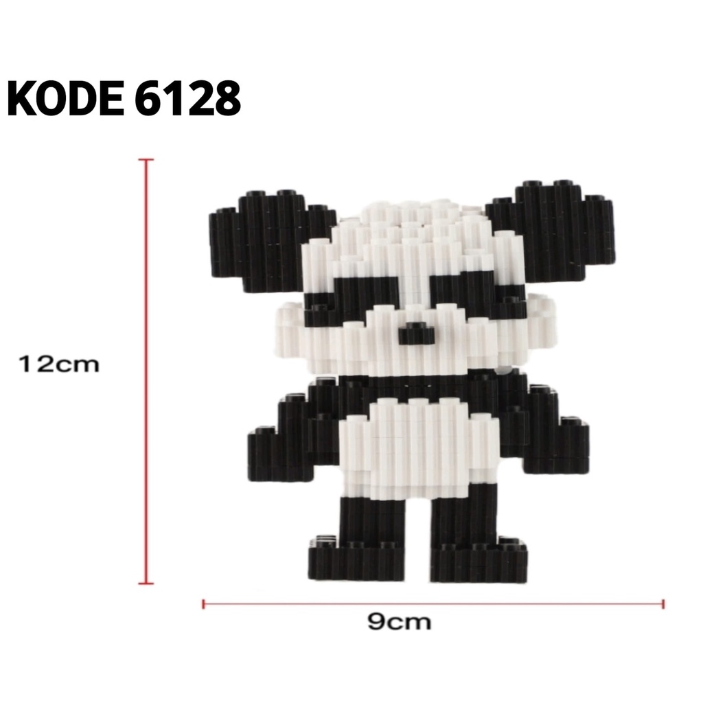 Nano Block Violent Bear Series Mini - Bricks Education Nano Block / Mainan Balok 3D