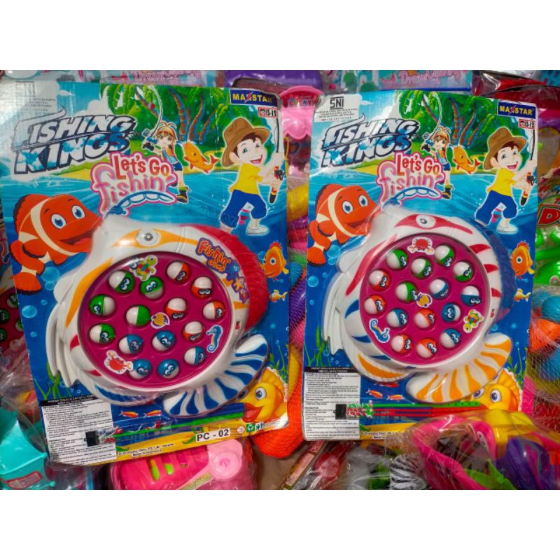 OBRAL TOYS... MAINAN ANAK2 PANCINGAN IKAN PAKE BATRE (BERPUTAR)
