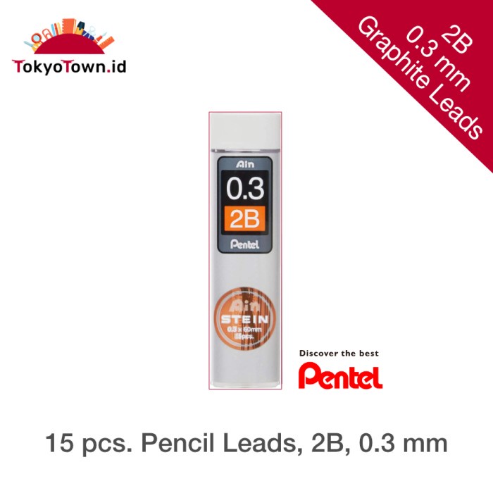 

Sale!!! Pentel Ain Stein Leads For Mechanical Pencil 0.3 Mm Grade 2B Promo