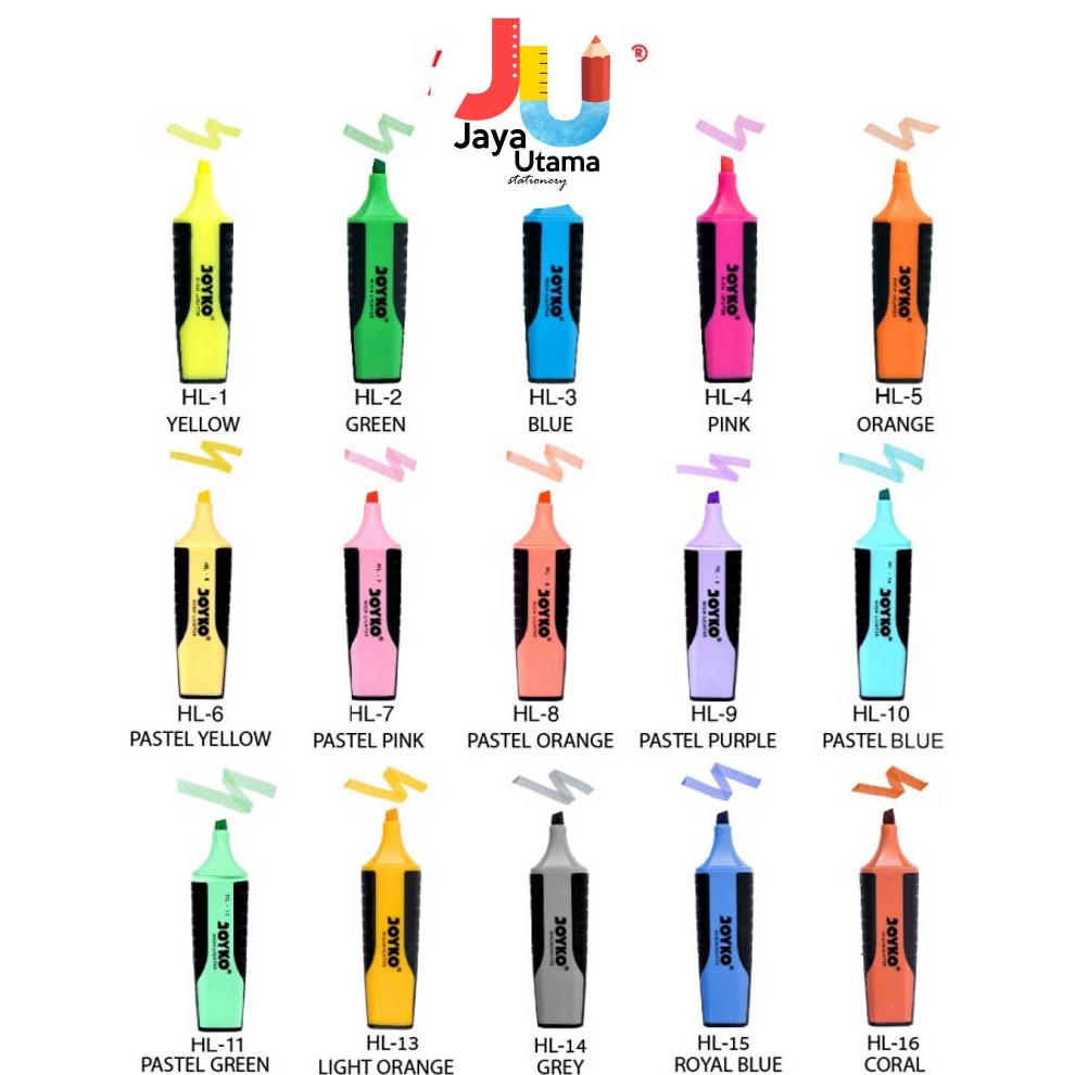 

Joyko Highlighter Penanda Berwarna (Hl 6-16)