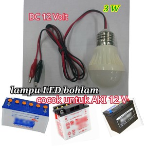 Lampu LED DC 12v 5w Bohlam Untuk AKI/Solar/Emergency EMICO