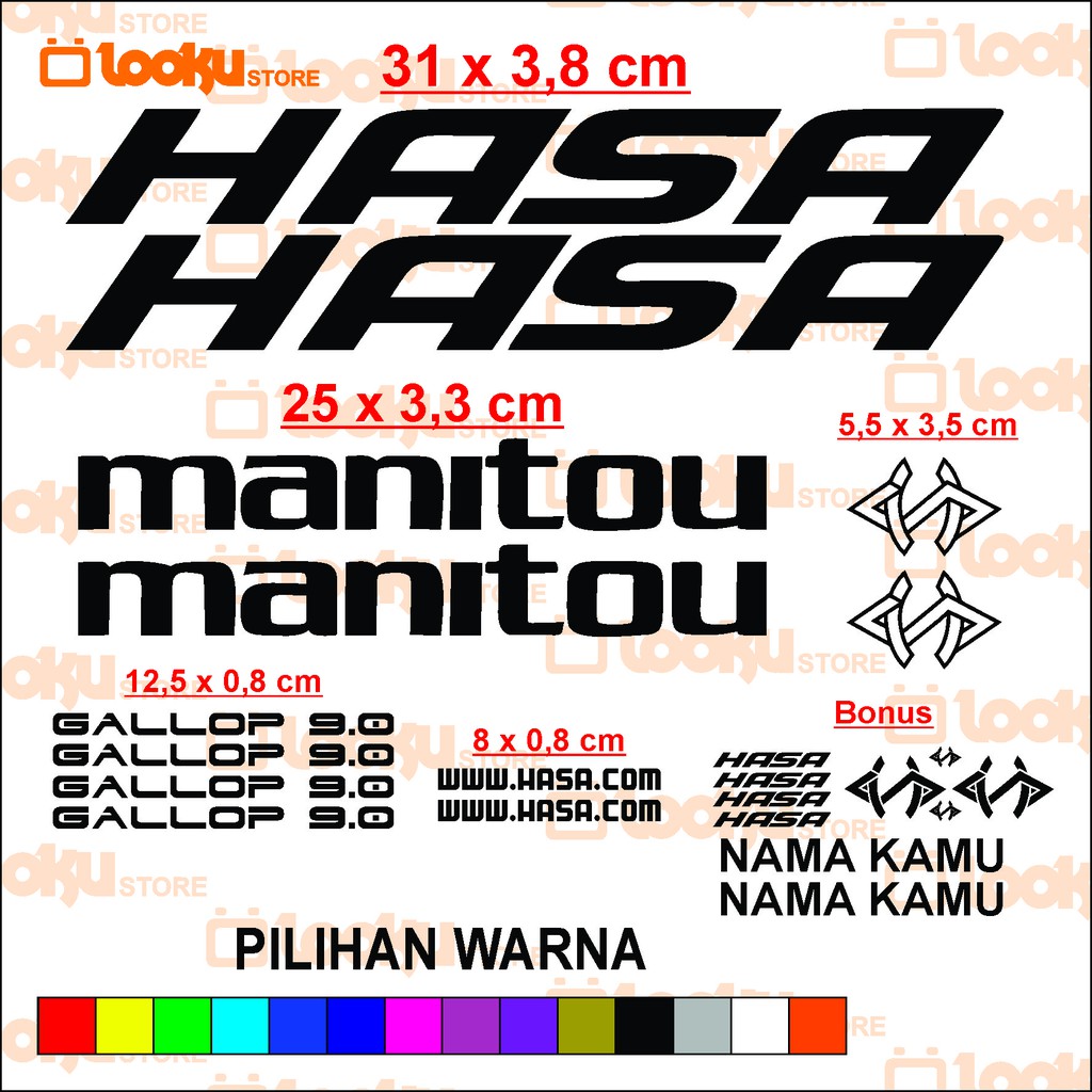 Stiker hasa sepeda gunung mtb gallop