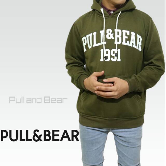 pull and bear green hoodie