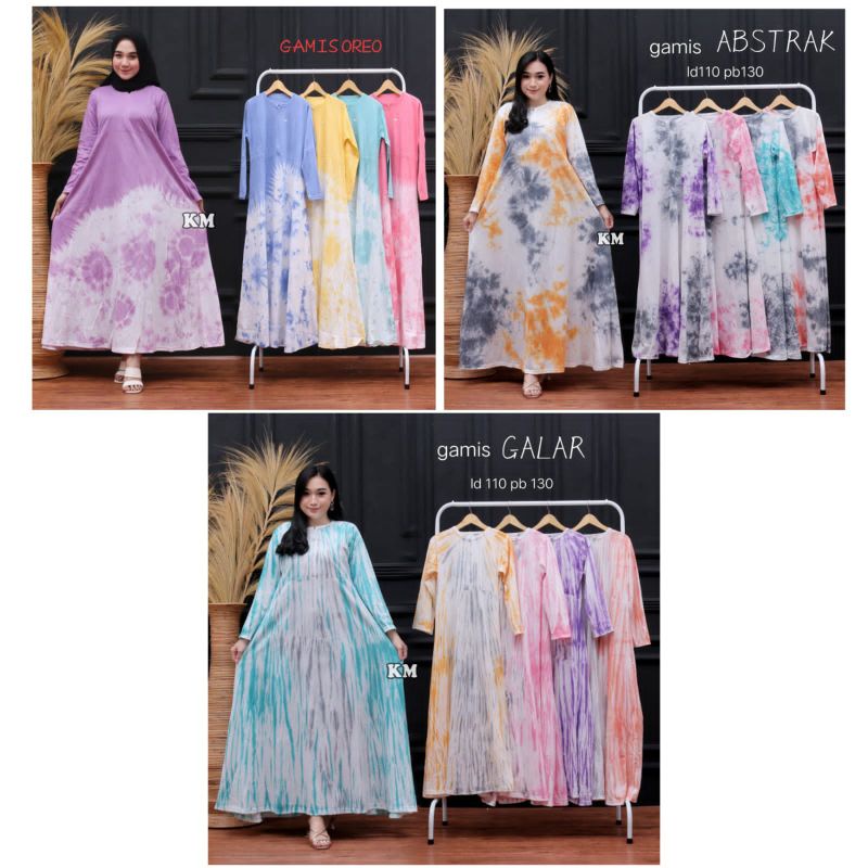 GAMIS MURAH SUPER BEST SELLER / Gamis Kaos Tiedye / Gamis Pelangi Grosir /Gamis anak