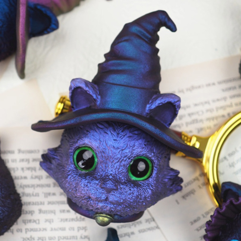 Cetakan Resin Bahan Silikon Bentuk Kucing Halloween