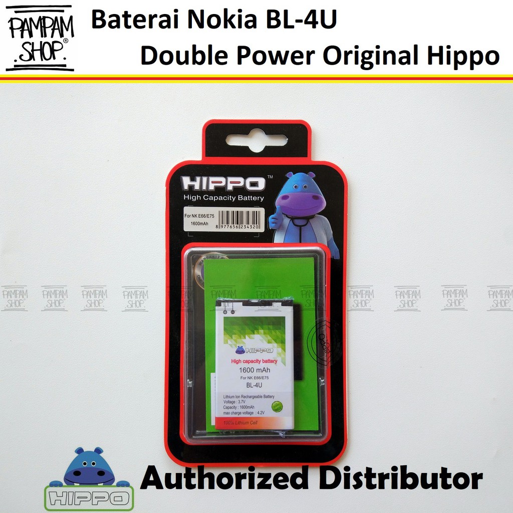 Baterai Hippo Double Power Original Nokia BL-4U BL4U 3120 5730 8800 Asha 210 Batre Batrai Hipo Ori
