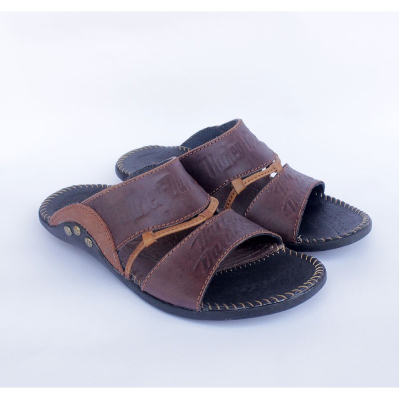 Sandal Selop Pria Kulit Asli Model Casual HD B2 TALI CK