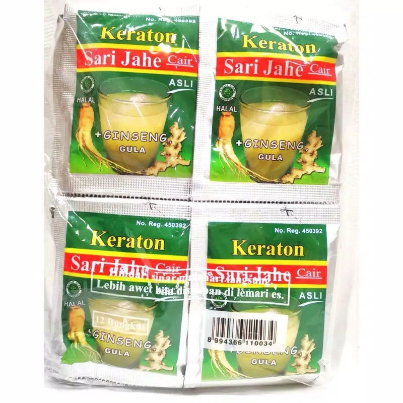 

Sari Jahe Keraton Renceng isi 12 Sachet