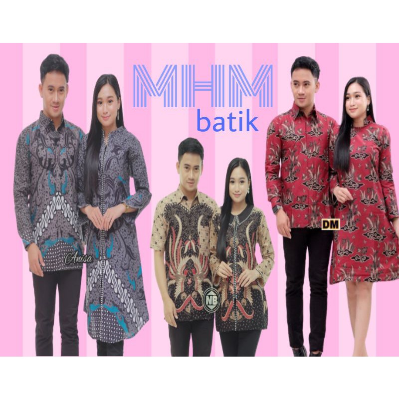 Tunik Batik Wanita Modern Terbaru JUMBO M L XL XXL Atasan Batik Wanita Seragam Murah-2