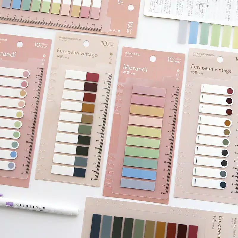 

200 Lembar Aesthetic Sticky Note Warna Warni Pembatas Buku