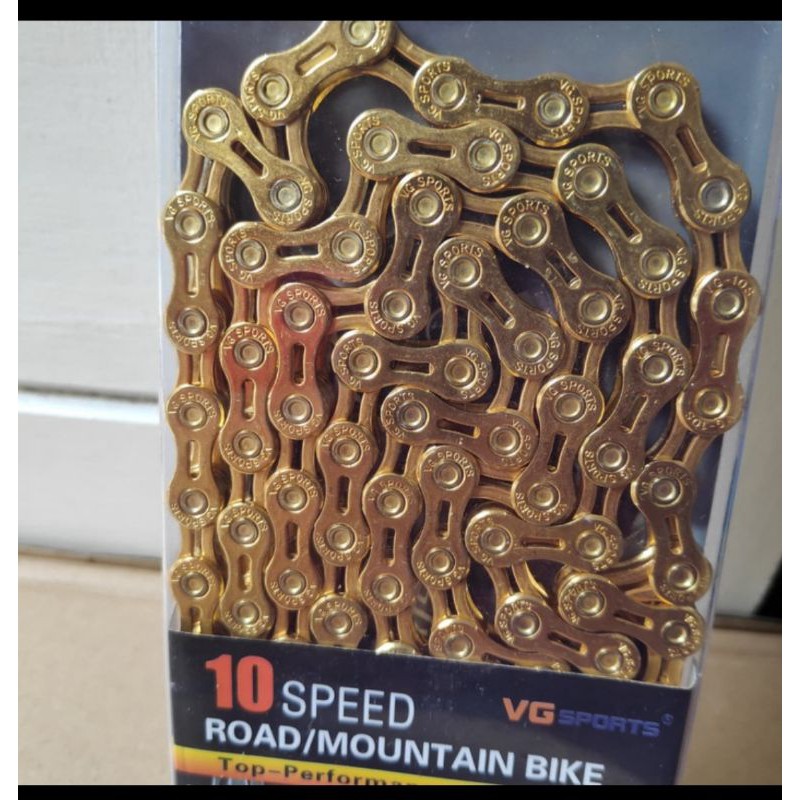 VG Sports Rantai Sepeda 10 Speed Half Hollow Gold Rantai Sepeda