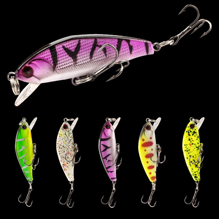 SYFishing 1Pcs New Sinking Minnow Umpan Pancing 45mm 3g Fishing Bait 3D Eyes Swimbait Fishing Lure Ikan Kail Bass Wobbler Tackle