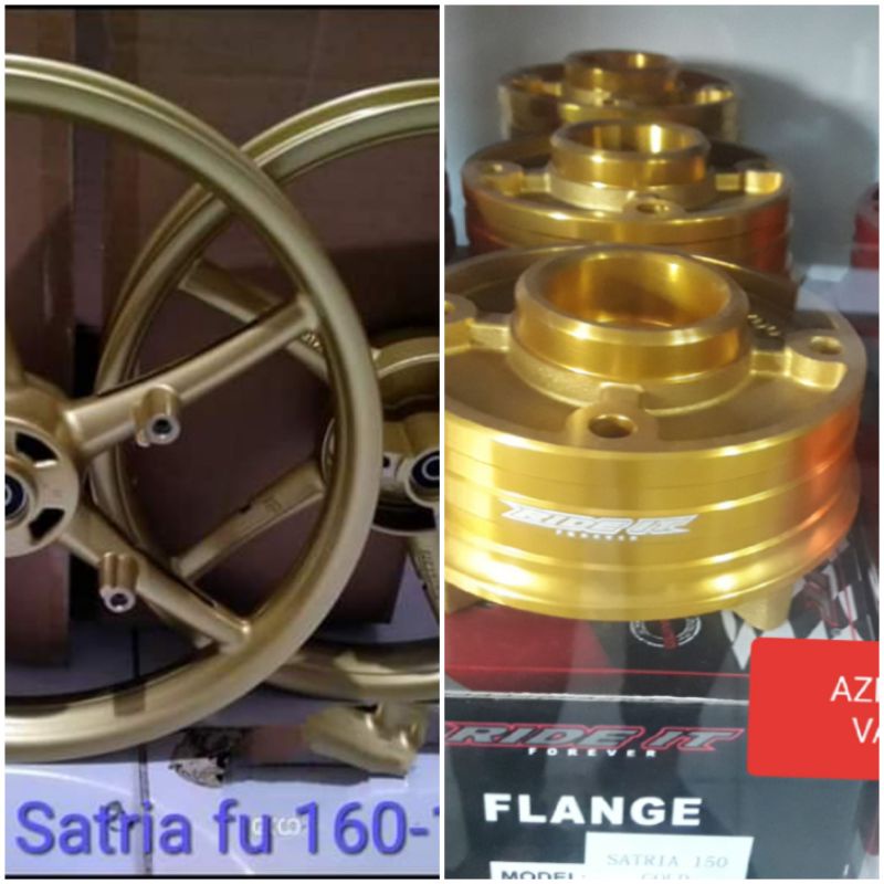 Velg Vrossi Rc Sanca/Copy RCB Satria Fu +Dudukan Ger Gear Cnc/Velg Model Rcb Set Nap Ger Cnc