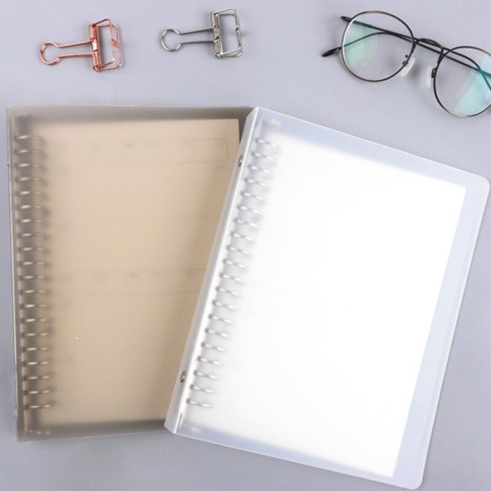 

READY Binder A5 Cover Transparan Grid&Line - Grey isi Garis BERKUALITAS