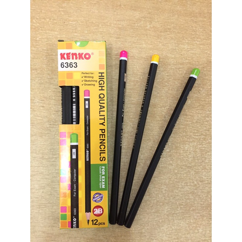 

Pinsil/pensil 2b for exam 6363 KENKO (12 pc)