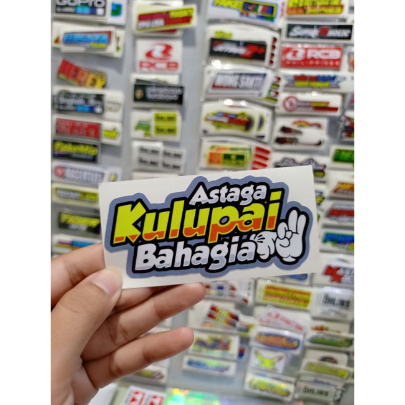 sticker print cutt ASTAGA KULUPAI BAHAGIA