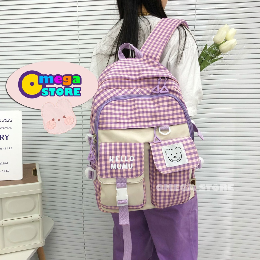 Tas Remaja Tas Anak Perempuan Kekinian Tas Ransel Sekolah SD SMP SMA  Backpack Fashion Korea 216