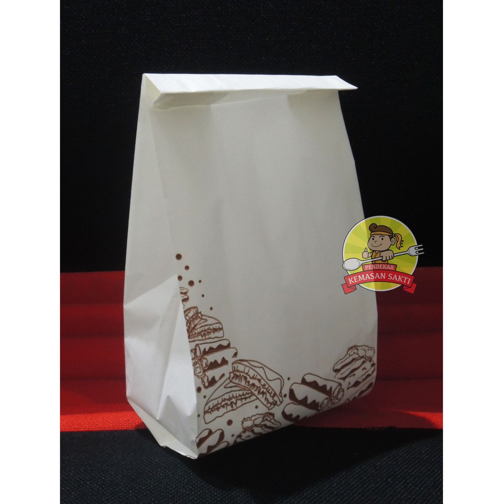 

iDk90 (Isi 100) Paper Bag / Kantong Kertas Putih Motif 13x8x24 Murah Terlaris
