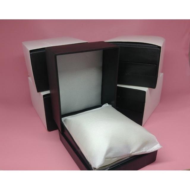 Box Jam Tangan Mika Hitam Tebal Dengan Bantalan Jam-MIKA HITAM TEBAL