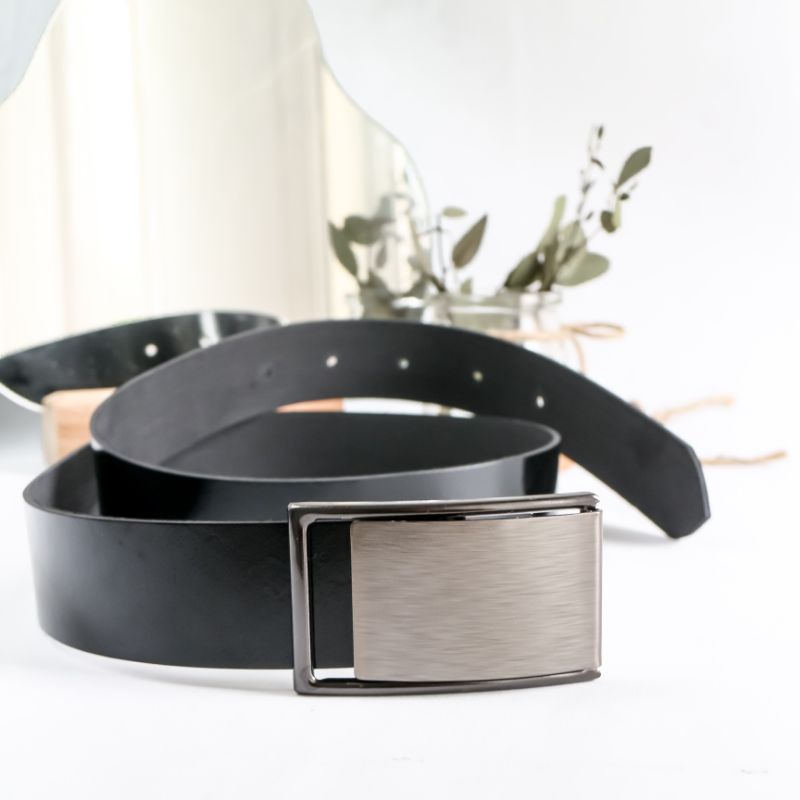 [BISA COD] Ikat Pinggang Kulit Sintetis Belt Leather Gesper Pria