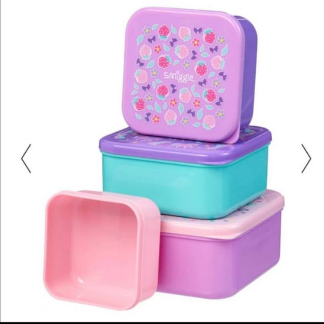 Smiggle Lunch Box (4 in 1 nested set) Ori