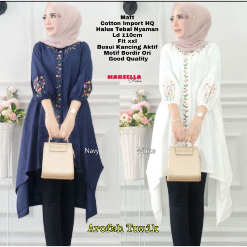 Tunik Jumbo Kombinasi Bordir Katun Import