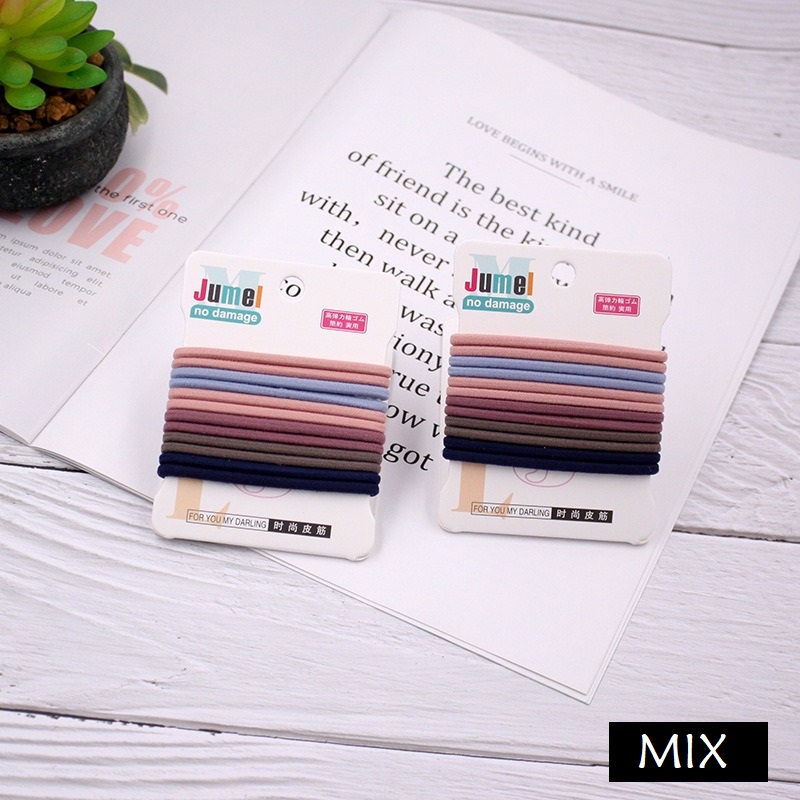 [12pcs] Ikat Rambut Ponytail Korea Set isi 12 pcs / Karet Rambut / Kuncir Rambut Warna Warni-6