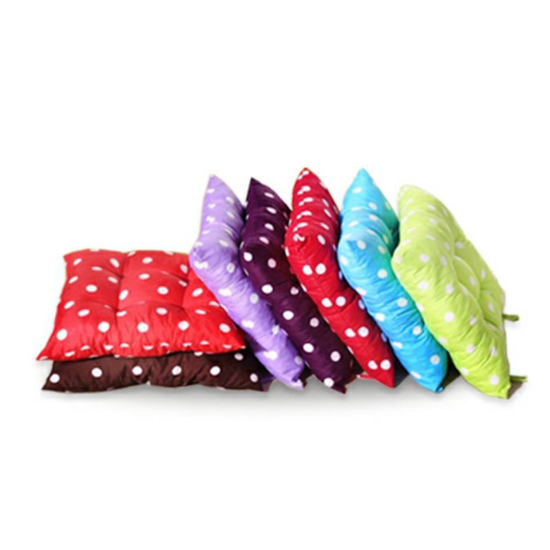 Bantal Alas Duduk Polkadot 45x45cm Bantal Sofa Bantal Kursi Bantal Lesehan Multifungsi