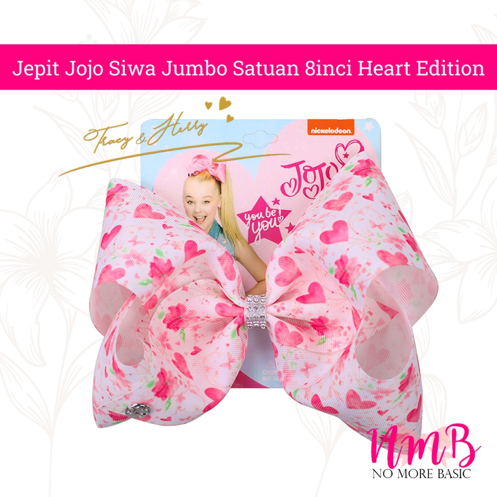 Jepit Jojo Siwa Jumbo Satuan 8inci Heart Edition Jepitan Rambut Anak Perempuan