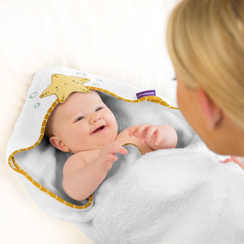 Clevamama Splash n Wrap baby bath towel - Clevamama Handuk bayi