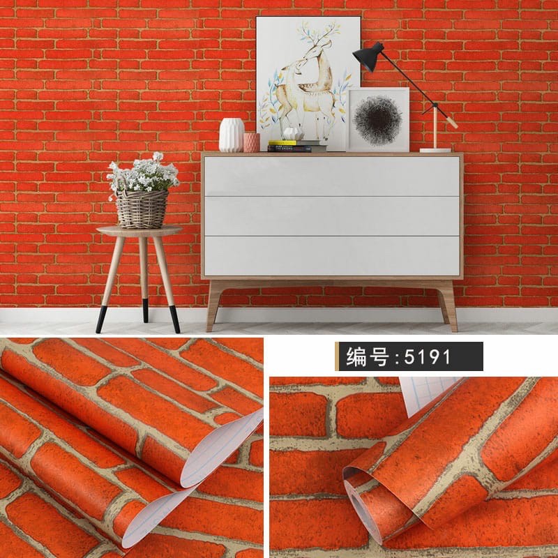 Wallpaper Dinding Sticker BATA ORANGE