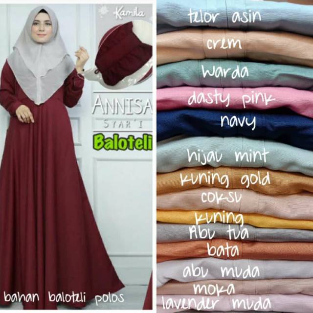 Gamis balotely original annisa syar'i