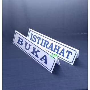 

Acrylic BUKA / ISTIRAHAT (29x7,5cm) Elegan