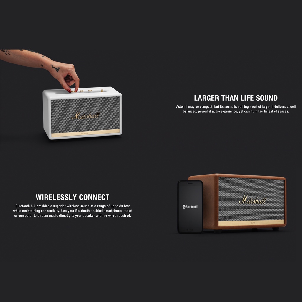 Marshall Acton II / Marshall Acton 2 Hi-Fi Bluetooth Speaker Original Garansi Resmi