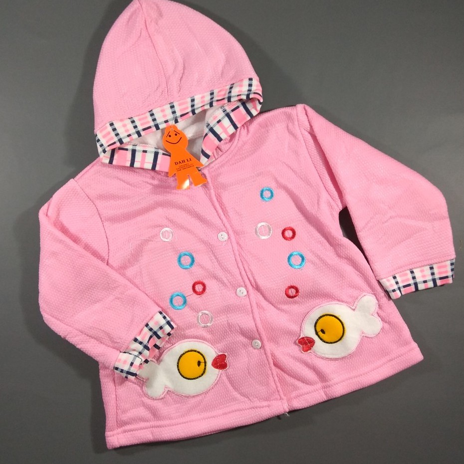 Dah Li - Jaket Bayi Perempuan Kupluk Aneka Karakter Lucu-1