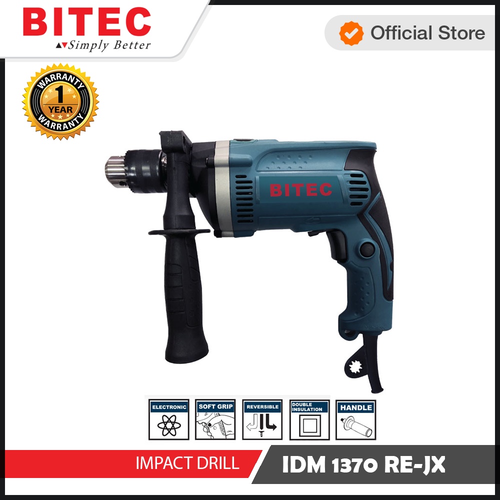 BITEC - MESIN BOR TANGAN PROFESSIONAL / DRILL MACHINE - IDM 1370 RE-JX - GARANSI RESMI 1 TAHUN