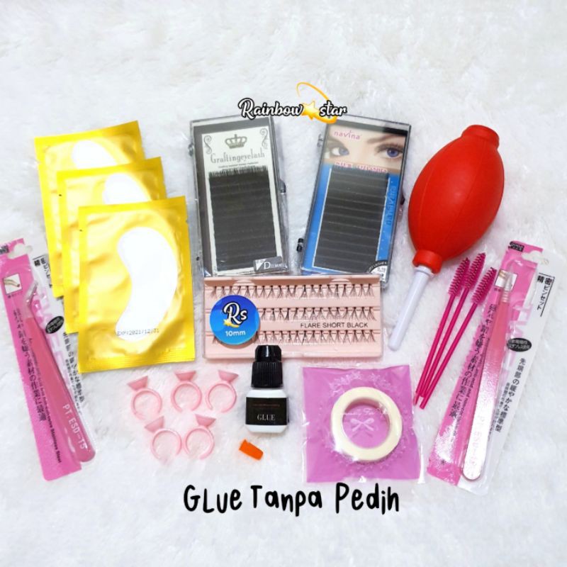 Paket Eyelash Extension 2box Bulu Mata Single &amp; 1box Russian