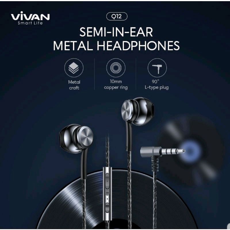 HF Vivan Q12 Metal Earphone